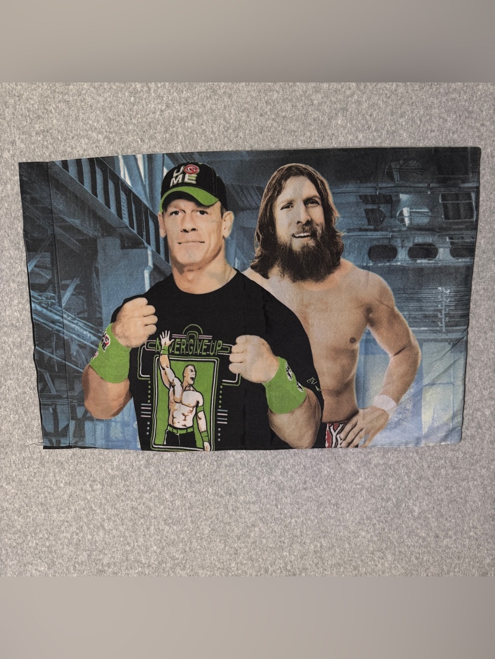 WWE John Cena Graphic Beach Towel - Black & Neon Green